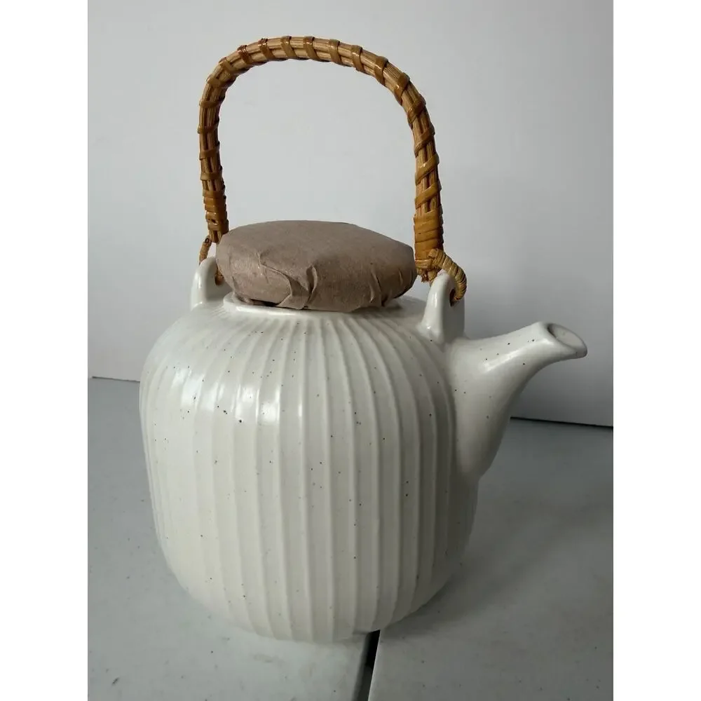 Our Table Landon 1.21 Quart Stoneware Teapot in Seasalt